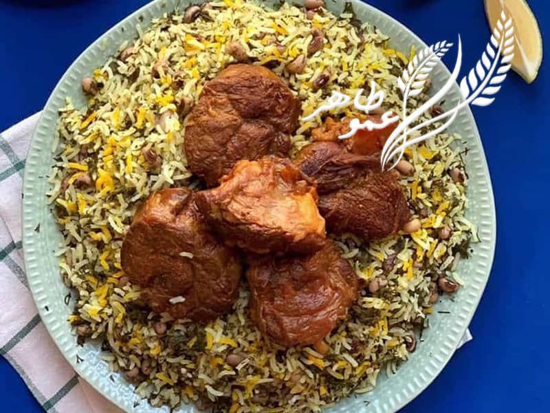 مواد لازم برای تهیه شوید پلو با لوبیا چشم بلبلی