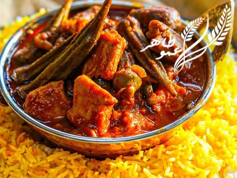 مواد اولیه طرز تهیه خورشت بامیه